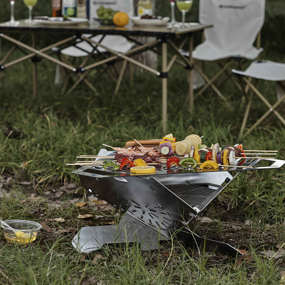 Barbecue pliant portatif extérieur