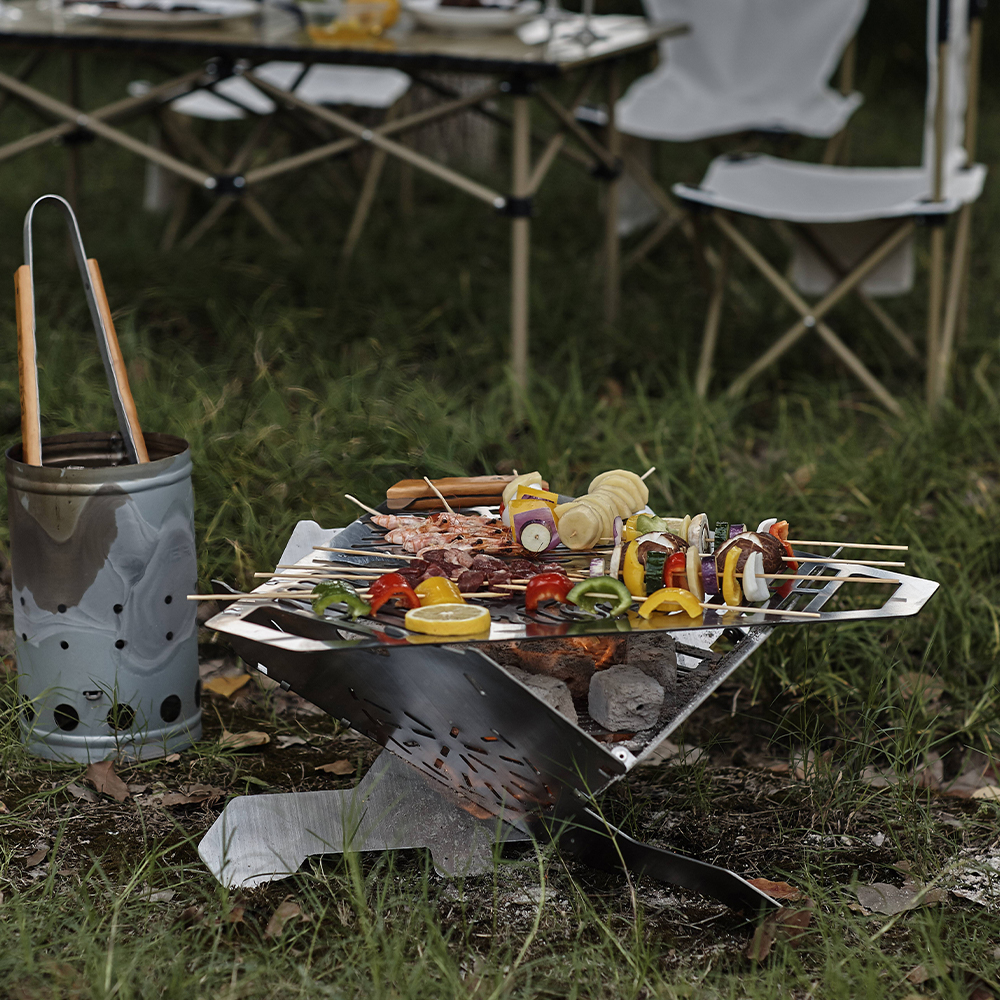 Barbecue pliant portatif extérieur