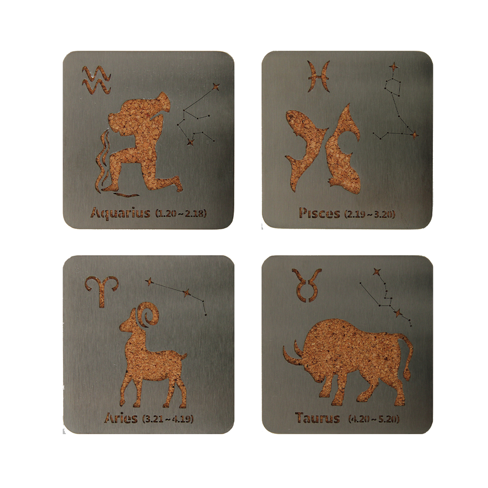 Sous-verres calorifuges en acier inoxydable