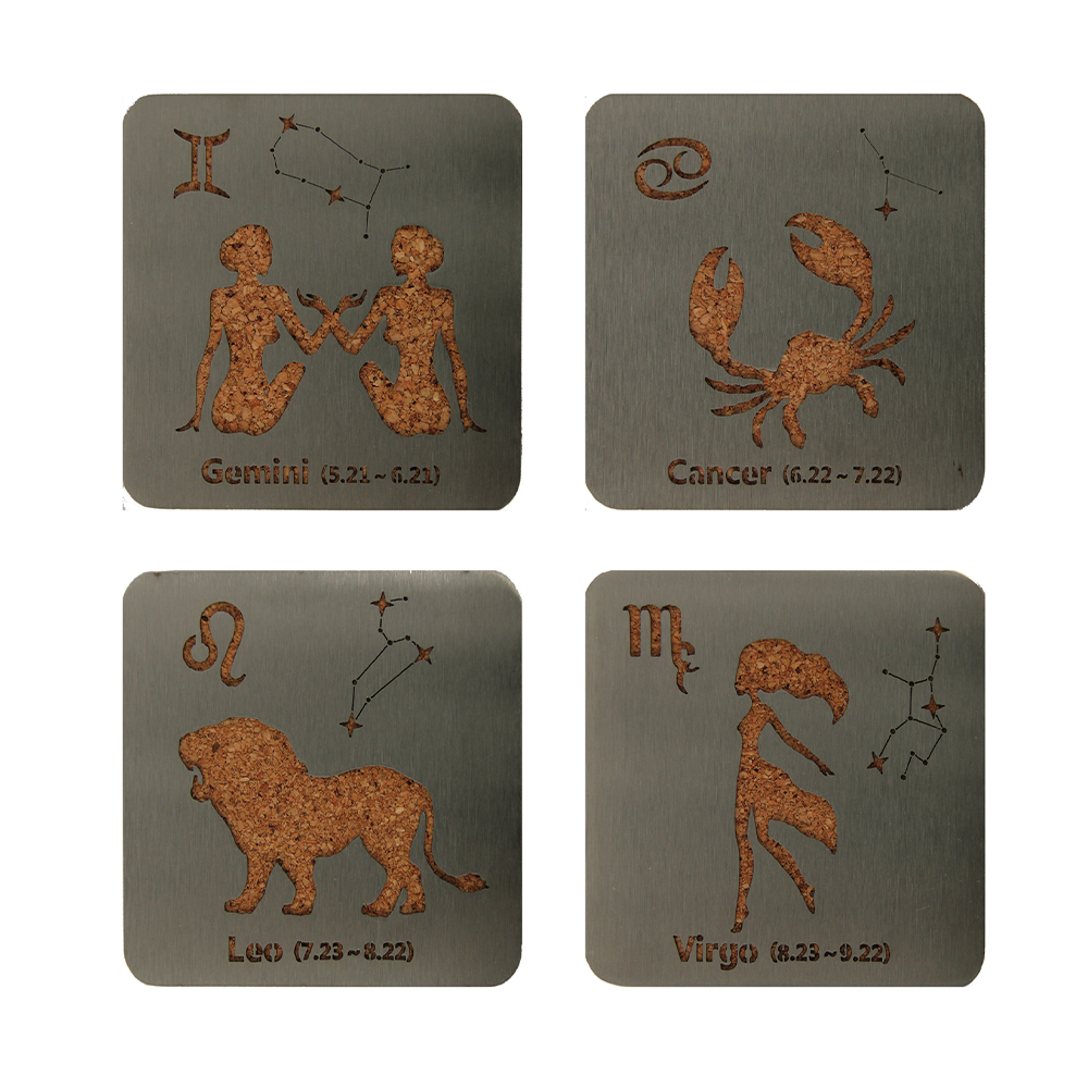 Sous-verres calorifuges en acier inoxydable