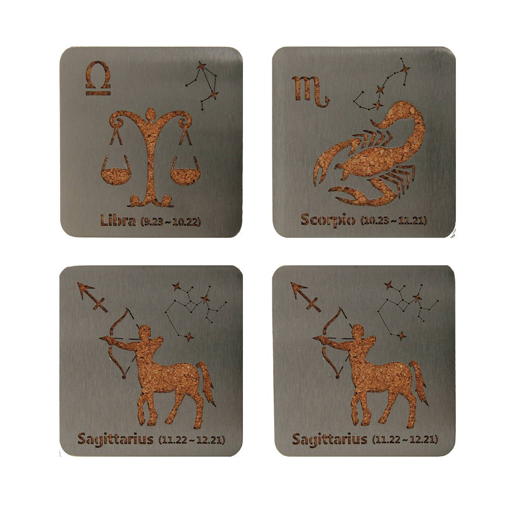 Sous-verres calorifuges en acier inoxydable